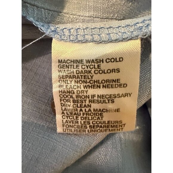 Tommy Bahama 3XB Mens Relaxed Fit Silk Shirt Blue Leaf Print Short Sleeve Button - Picture 4 of 6